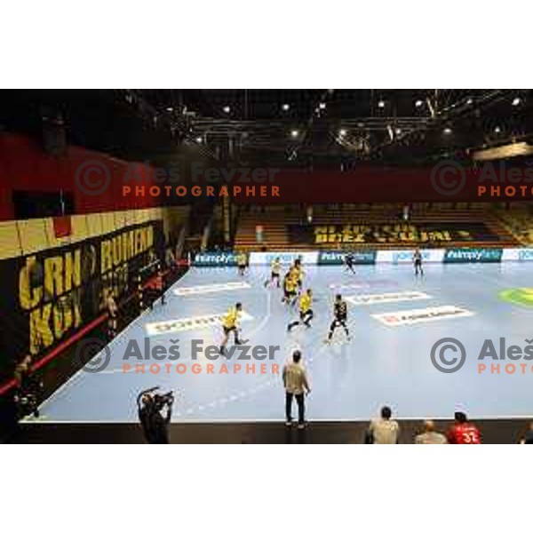 in action during semi-final of EHF European Cup m match between Gorenje Velenje and AEK Athens in Velenje, Slovenia on April 24, 2021