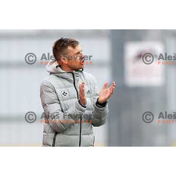 Simon Rozman, head coach of Maribor in action during Pivovarna Union Slovenian Cup football match between Domzale and Maribor in Domzale, Slovenia on April 27, 2021