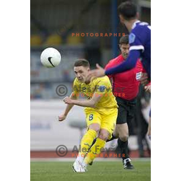Tamar Svetlin in action during Pivovarna Union Slovenian Cup football match between Domzale and Maribor in Domzale, Slovenia on April 27, 2021