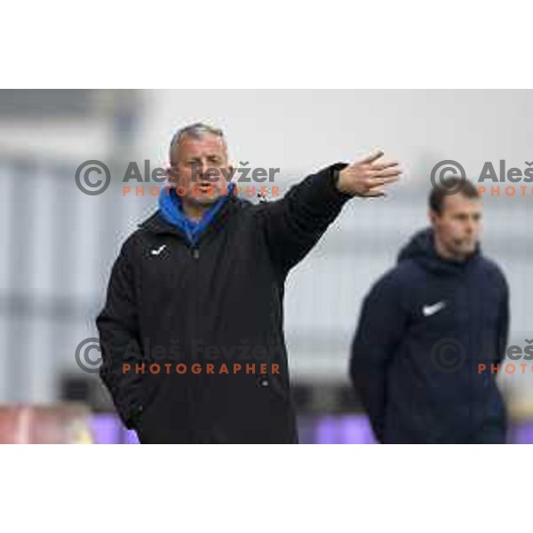 Head coach Dejan Djuranovic in action during Pivovarna Union Slovenian Cup football match between Domzale and Maribor in Domzale, Slovenia on April 27, 2021
