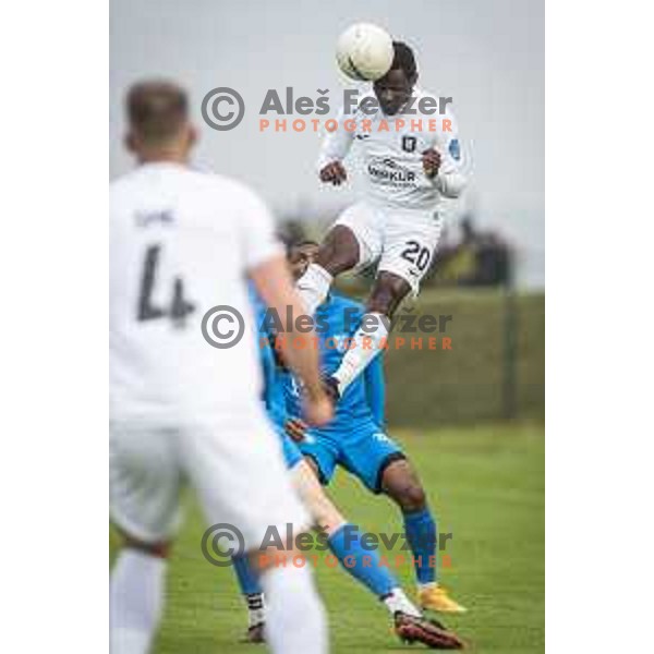 Eric Boakye in action during Pivovarna Union Slovenian cup football match between Nafta 1903 and Olimpija Ljubljana in Lendava, Slovenia on April 28, 2021