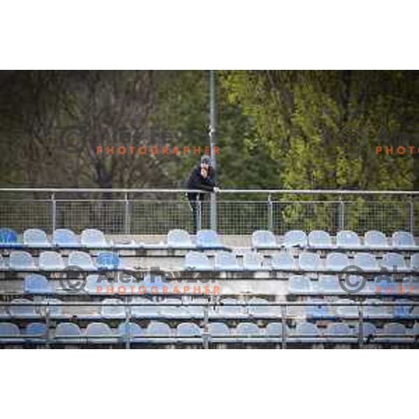 Fan during Pivovarna Union Slovenian cup football match between Nafta 1903 and Olimpija Ljubljana in Lendava, Slovenia on April 28, 2021