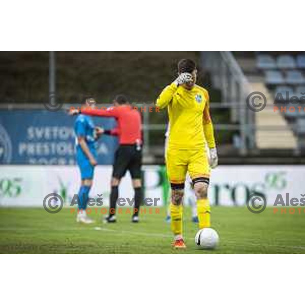 Florijan Raduha in action during Pivovarna Union Slovenian cup football match between Nafta 1903 and Olimpija Ljubljana in Lendava, Slovenia on April 28, 2021