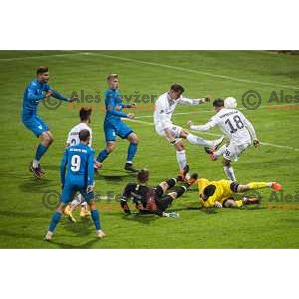 during Pivovarna Union Slovenian cup football match between Nafta 1903 and Olimpija Ljubljana in Lendava, Slovenia on April 28, 2021