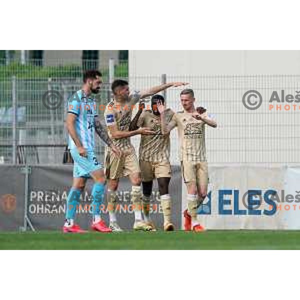 in action during Prva Liga Telekom Slovenije 2020-2021 football match between Gorica and Mura in Nova Gorica on April 30, 2021