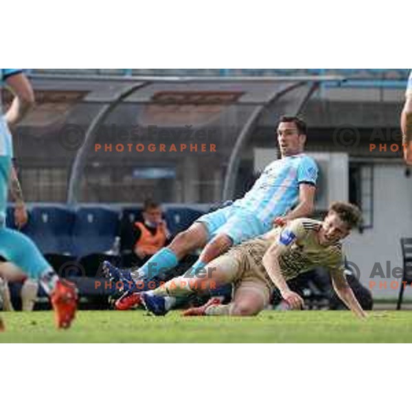 in action during Prva Liga Telekom Slovenije 2020-2021 football match between Gorica and Mura in Nova Gorica on April 30, 2021
