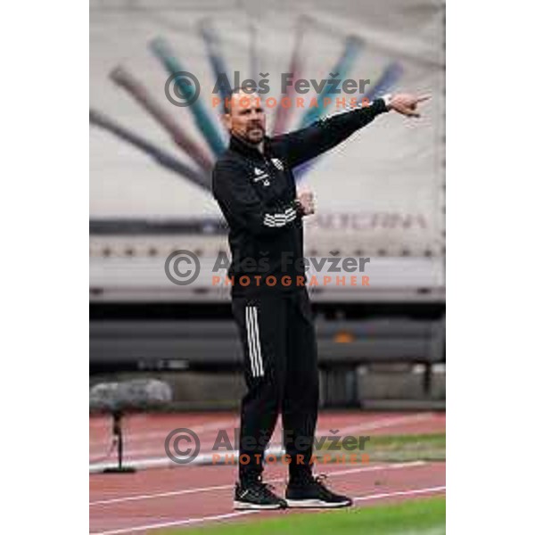 in action during Prva Liga Telekom Slovenije 2020-2021 football match between Gorica and Mura in Nova Gorica on April 30, 2021