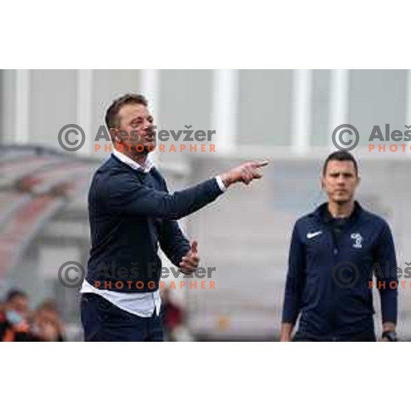 in action during Prva Liga Telekom Slovenije 2020-2021 football match between Gorica and Mura in Nova Gorica on April 30, 2021