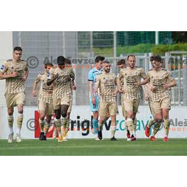 in action during Prva Liga Telekom Slovenije 2020-2021 football match between Gorica and Mura in Nova Gorica on April 30, 2021