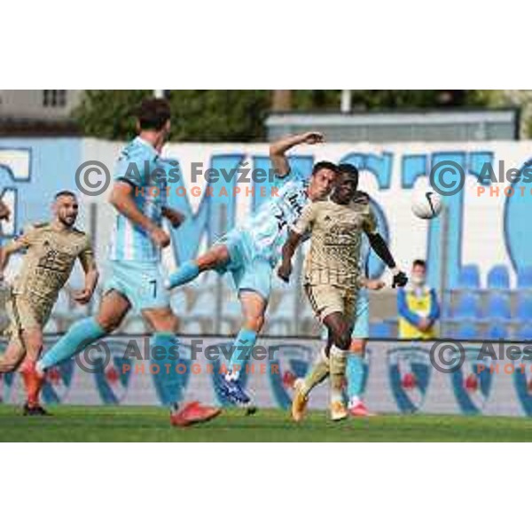 in action during Prva Liga Telekom Slovenije 2020-2021 football match between Gorica and Mura in Nova Gorica on April 30, 2021