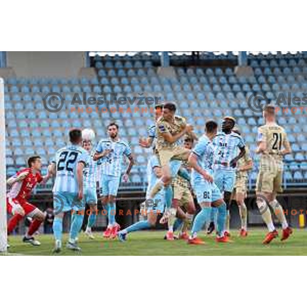 Jan Gorenc scores goal during Prva Liga Telekom Slovenije 2020-2021 football match between Gorica and Mura in Nova Gorica on April 30, 2021