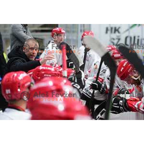 Mitja Sivic during Alps league ice-hockey match between SZ Olimpija and Acroni Jesenice in Ljubljana, Slovenia on April 30, 2021