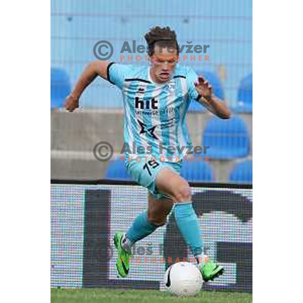 Tjas Begic in action during Prva Liga Telekom Slovenije 2020-2021 football match between Gorica and Mura in Nova Gorica on April 30, 2021