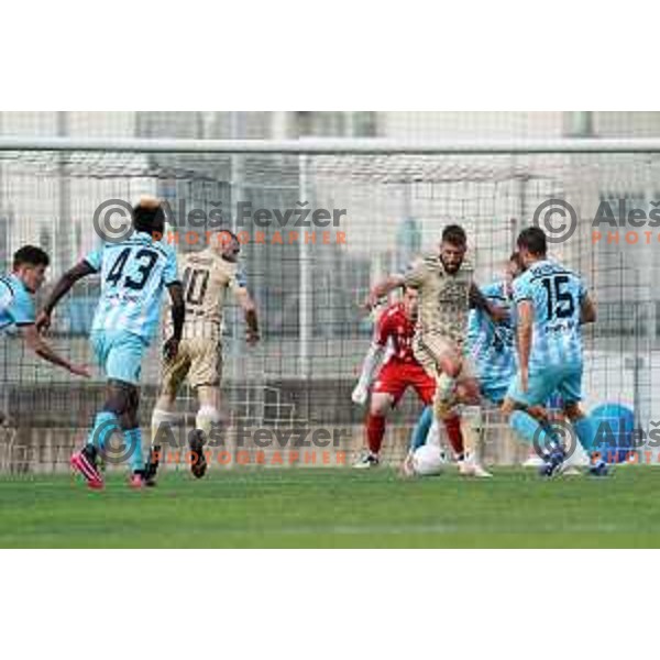 in action during Prva Liga Telekom Slovenije 2020-2021 football match between Gorica and Mura in Nova Gorica on April 30, 2021