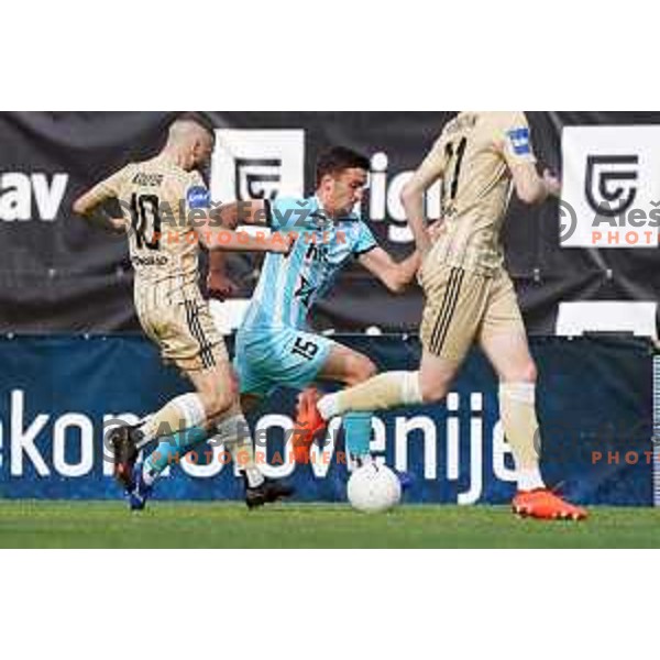 in action during Prva Liga Telekom Slovenije 2020-2021 football match between Gorica and Mura in Nova Gorica on April 30, 2021
