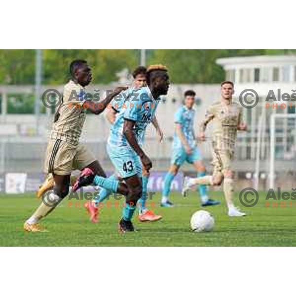 in action during Prva Liga Telekom Slovenije 2020-2021 football match between Gorica and Mura in Nova Gorica on April 30, 2021