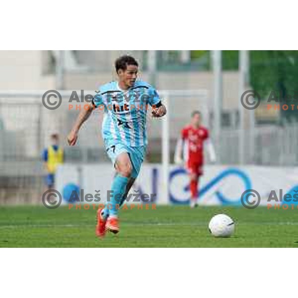 in action during Prva Liga Telekom Slovenije 2020-2021 football match between Gorica and Mura in Nova Gorica on April 30, 2021