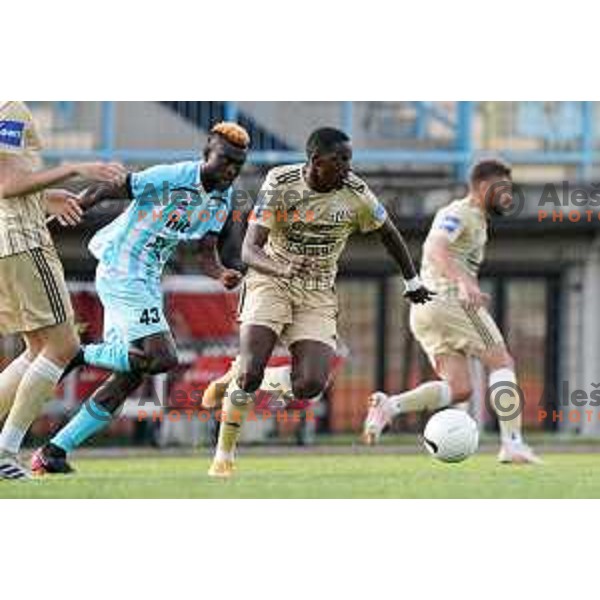 Chinwendu Johan Nkama in action during Prva Liga Telekom Slovenije 2020-2021 football match between Gorica and Mura in Nova Gorica on April 30, 2021
