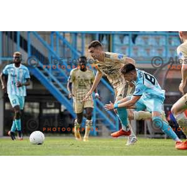 in action during Prva Liga Telekom Slovenije 2020-2021 football match between Gorica and Mura in Nova Gorica on April 30, 2021