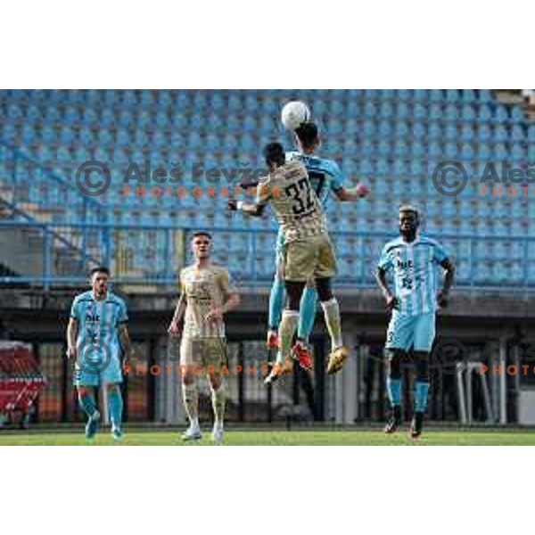 in action during Prva Liga Telekom Slovenije 2020-2021 football match between Gorica and Mura in Nova Gorica on April 30, 2021
