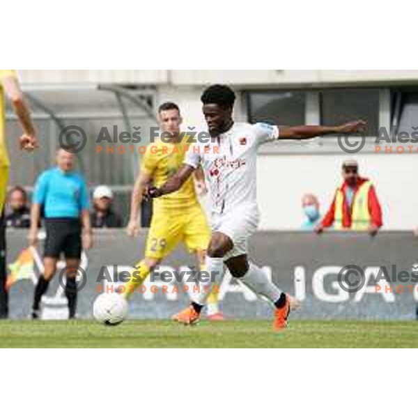 Fahd Ndzengue in action during Prva Liga Telekom Slovenije 2020-2021 football match between Tabor CB 24 Sezana and Domzale in Sezana on May 1, 2021
