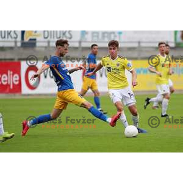 Jakob Novak and Gal Gorenak in action during Prva Liga Telekom Slovenije 2020-2021 football match between Celje and Maribor in Celje, on May 1, 2021
