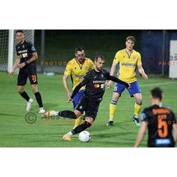 Mustafa Nukic in action during Prva Liga Telekom Slovenije 2020-2021 football match between Koper and Bravo in Koper, Slovenia on May 1, 2021
