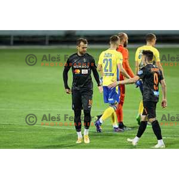 Mustafa Nukic and Martin Kramaric during Prva Liga Telekom Slovenije 2020-2021 football match between Koper and Bravo in Koper, Slovenia on May 1, 2021
