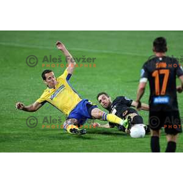 Luka Zinko in action during Prva Liga Telekom Slovenije 2020-2021 football match between Koper and Bravo in Koper, Slovenia on May 1, 2021