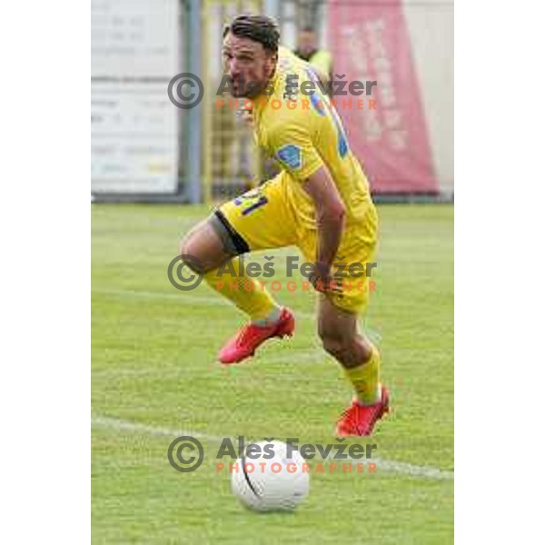 Matej Podlogar in action during Prva Liga Telekom Slovenije 2020-2021 football match between Tabor CB 24 Sezana and Domzale in Sezana on May 1, 2021