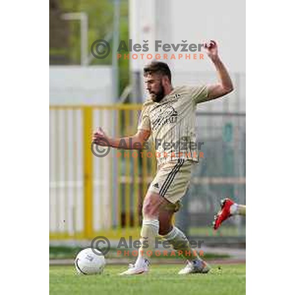in action during Prva Liga Telekom Slovenije 2020-2021 football match between Gorica and Mura in Nova Gorica on April 30, 2021