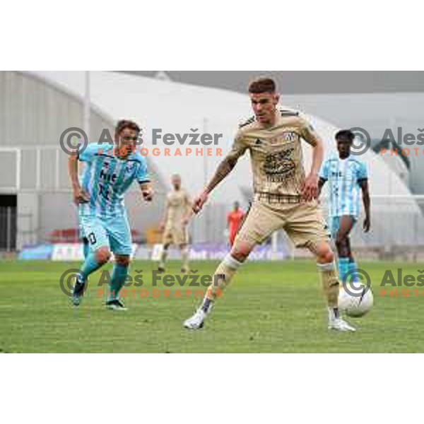 Luka Bobicanec in action during Prva Liga Telekom Slovenije 2020-2021 football match between Gorica and Mura in Nova Gorica on April 30, 2021