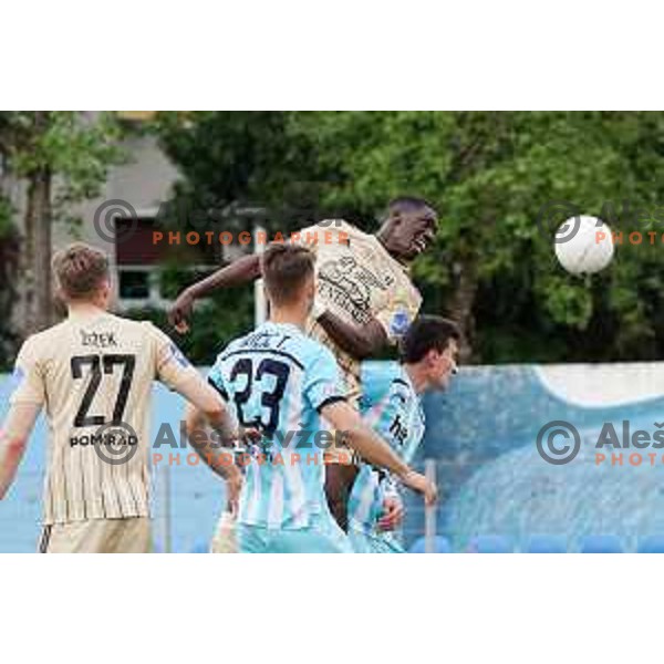 in action during Prva Liga Telekom Slovenije 2020-2021 football match between Gorica and Mura in Nova Gorica on April 30, 2021