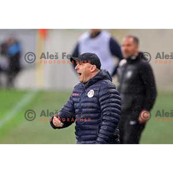 Head coach Oskar Drobne during Prva Liga Telekom Slovenije 2020-2021 football match between Olimpija and Aluminij in SRC Stozice, Ljubljana, Slovenia on May 2, 2021