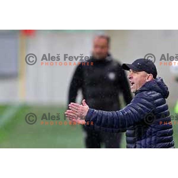 Head coach Oskar Drobne during Prva Liga Telekom Slovenije 2020-2021 football match between Olimpija and Aluminij in SRC Stozice, Ljubljana, Slovenia on May 2, 2021