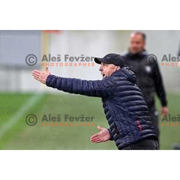 Head coach Oskar Drobne during Prva Liga Telekom Slovenije 2020-2021 football match between Olimpija and Aluminij in SRC Stozice, Ljubljana, Slovenia on May 2, 2021