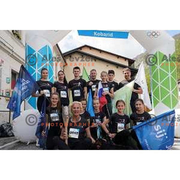 Ana Ros at Slovenska Bakla, Olympic journey around Slovenia in 81 days at second leg in Kobarid, Slovenia on May 3, 2021
