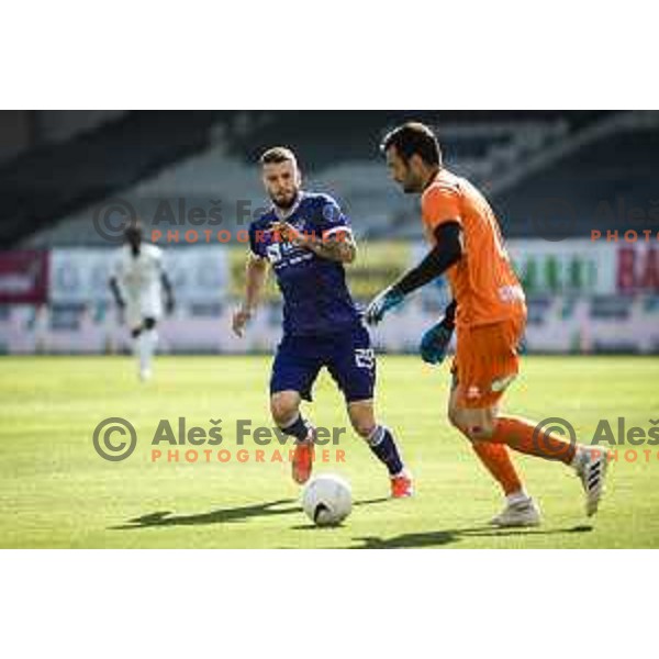 Jan Mlakar in action during Prva liga Telekom Slovenije football match between Maribor and Tabor Sezana in Ljudski vrt, Maribor, Slovenija on May 4, 2021