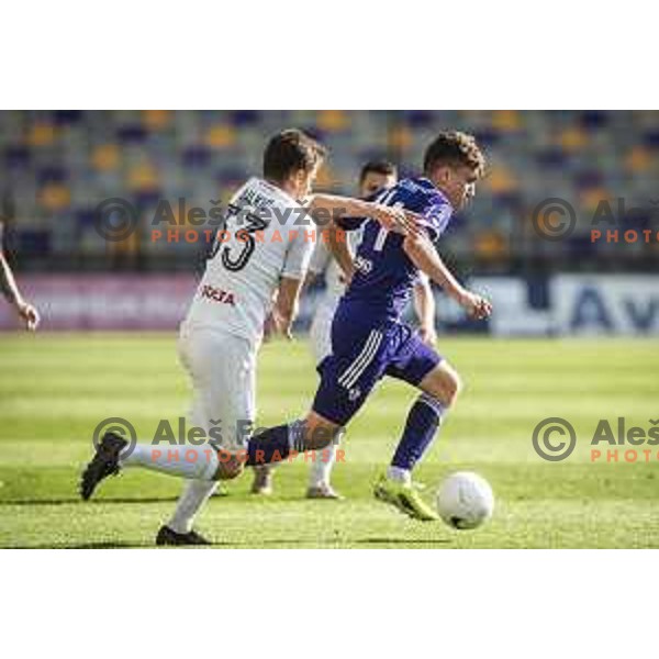Gal Gorenak in action during Prva liga Telekom Slovenije football match between Maribor and Tabor Sezana in Ljudski vrt, Maribor, Slovenija on May 4, 2021