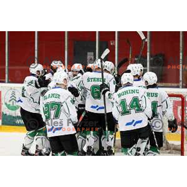during fourth game of the Final of Slovenian Championship ice-hockey match between SIJ Acroni Jesenice and SZ Olimpija in Jesenice, Slovenia on May 7, 2021