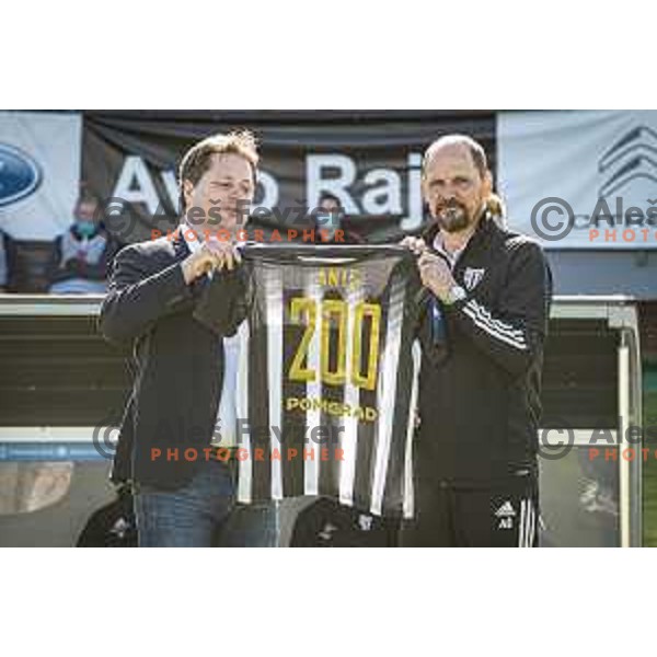 Robert Kuzmic and Ante Simundza prior to Prva liga Telekom Slovenije football match between Mura and Bravo in Fazanerija, Murska Sobota, Slovenia on May 8, 2021