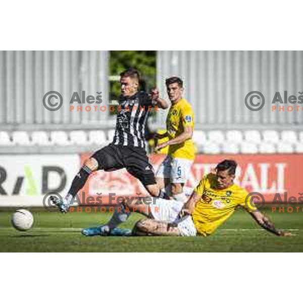 Luka Bobicanec in action during Prva liga Telekom Slovenije football match between Mura and Bravo in Fazanerija, Murska Sobota, Slovenia on May 8, 2021
