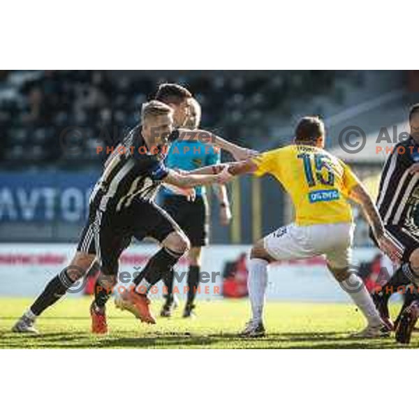 Zan Karnicnik in action during Prva liga Telekom Slovenije football match between Mura and Bravo in Fazanerija, Murska Sobota, Slovenia on May 8, 2021