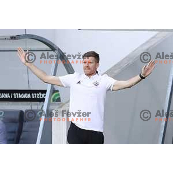 Simon Rozman, head coach of Maribor in action during Prva Liga Telekom Slovenije 2020-2021 football match between Olimpija and Maribor in SRC Stozice, Ljubljana, Slovenia on May 9, 2021