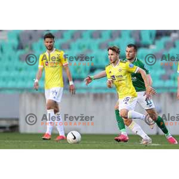 Jan Repas in action during Prva Liga Telekom Slovenije 2020-2021 football match between Olimpija and Maribor in SRC Stozice, Ljubljana, Slovenia on May 9, 2021