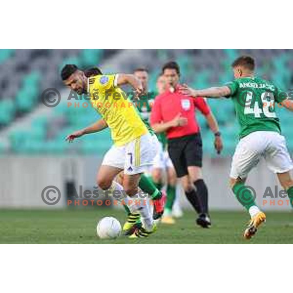 in action during Prva Liga Telekom Slovenije 2020-2021 football match between Olimpija and Maribor in SRC Stozice, Ljubljana, Slovenia on May 9, 2021