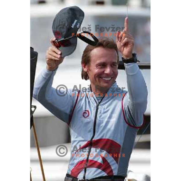 Ernesto Bertarelli at America\'s Cup Final sailing match race between team New Zealand and team Alinghi in Auckland, New Zealand on March 2, 2003. Team Alinghi defeated Team New Zealand 5:0