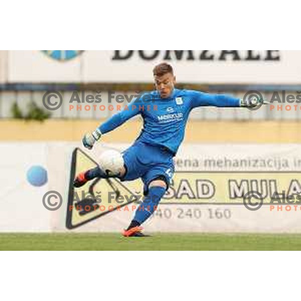 Nejc Vidmar in action during Pivovarna Union Slovenian Cup 2020-2021 football match between Domzale and Olimpija in Domzale, Slovenia on May 12, 2021