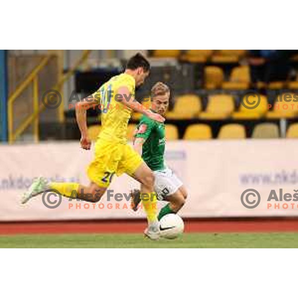 Zan Baskera in action during Pivovarna Union Slovenian Cup 2020-2021 football match between Domzale and Olimpija in Domzale, Slovenia on May 12, 2021