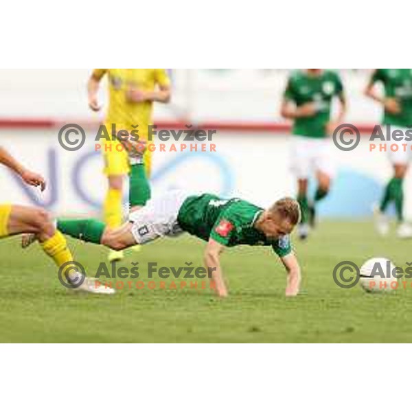 Zan Baskera in action during Pivovarna Union Slovenian Cup 2020-2021 football match between Domzale and Olimpija in Domzale, Slovenia on May 12, 2021